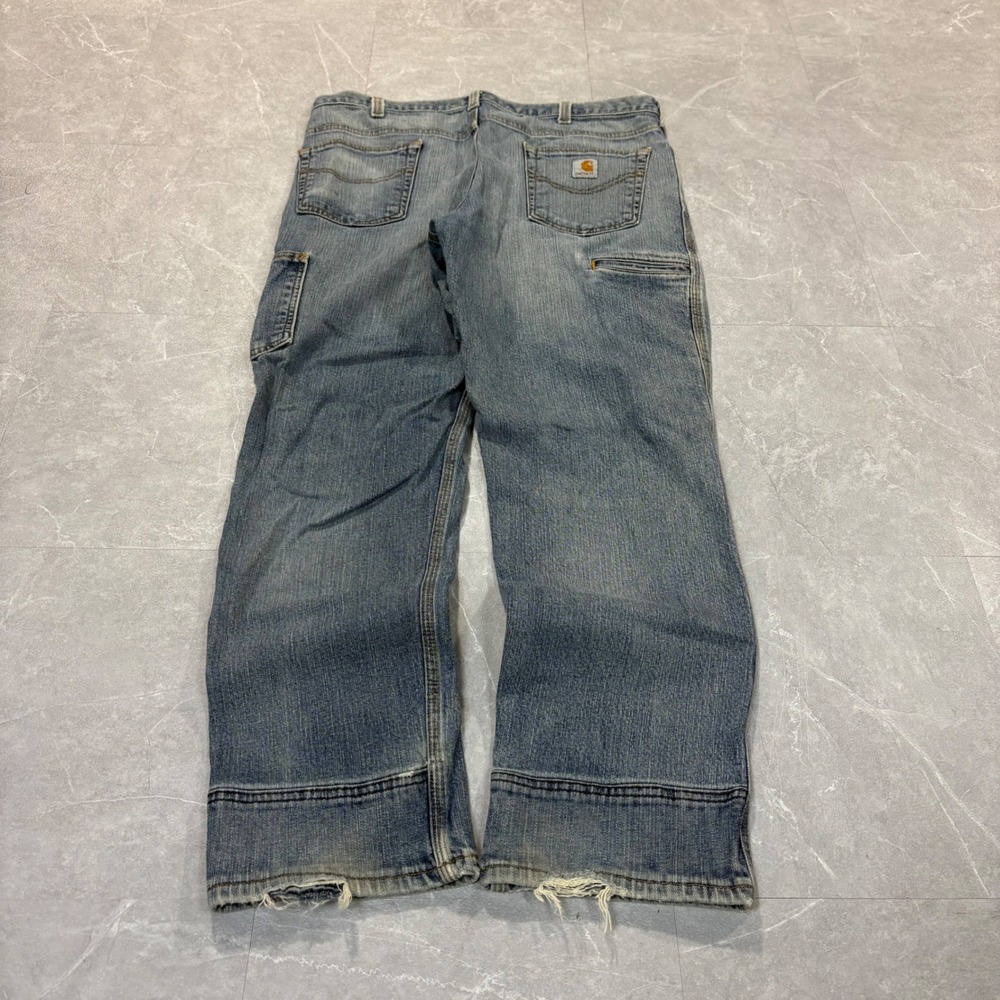 Carhartt Mens Relaxed Fit Carpenter Jeans Blue Denim Work Pants 36x32 4448
